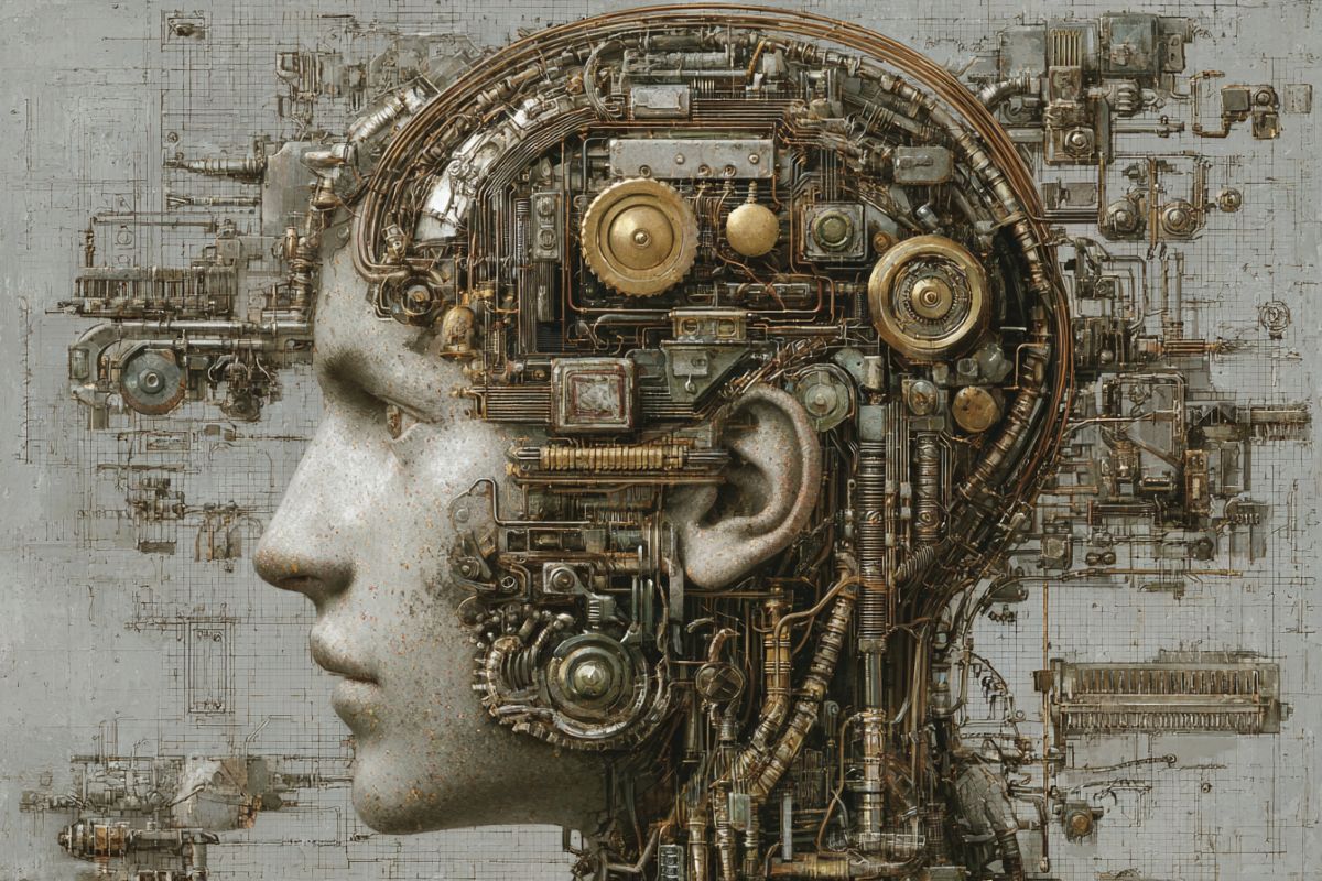 This shows a mechanical brain.