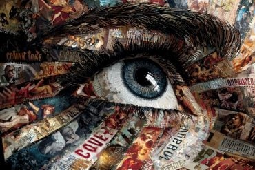 This shows an eye and movie reels.