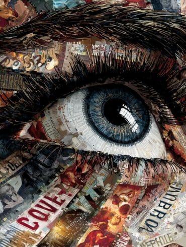 This shows an eye and movie reels.