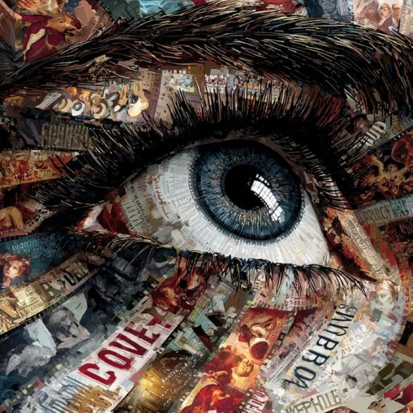 This shows an eye and movie reels.