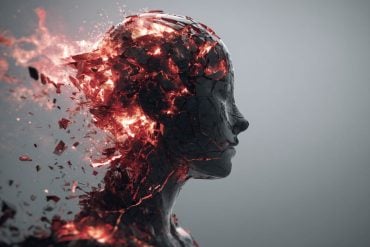 This shows a head on fire.