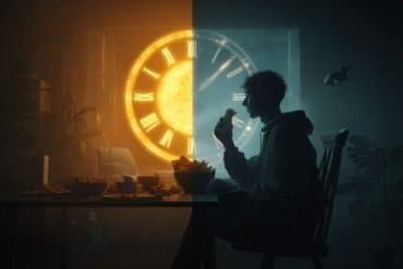 This shows a teen eating junk food.