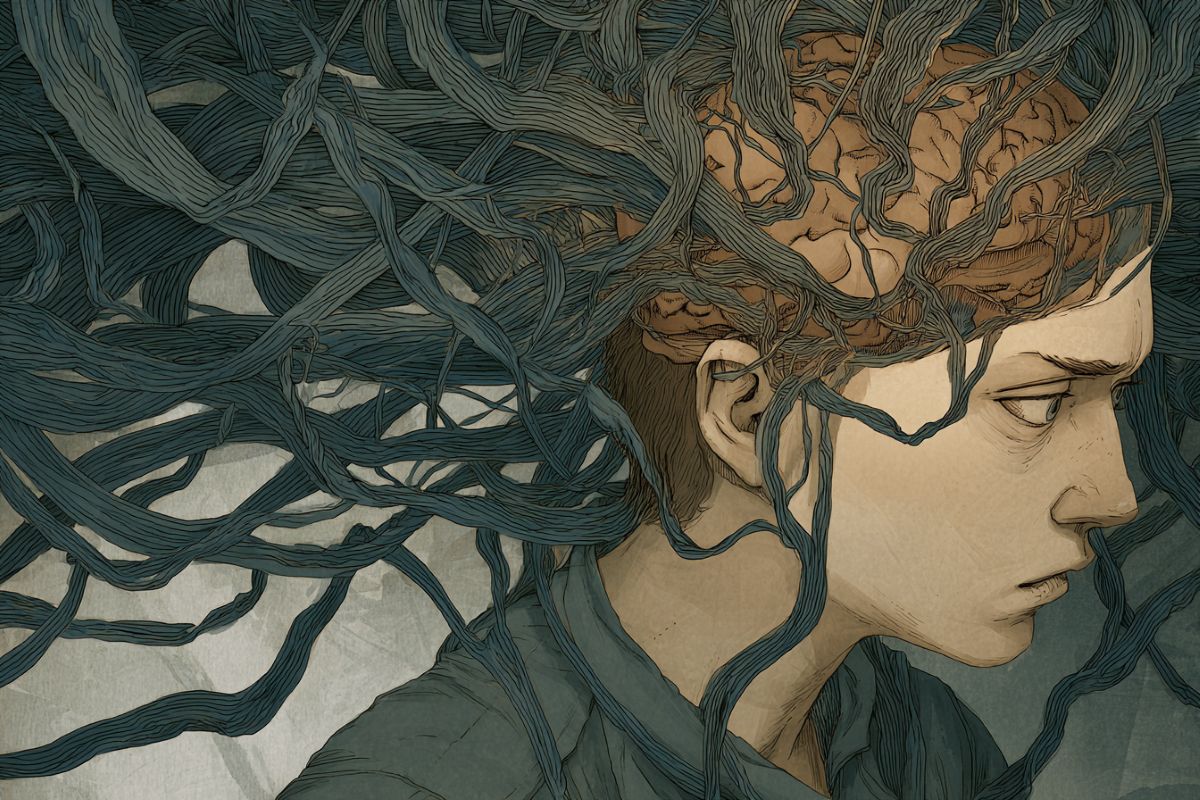 This shows the outline of a person's head.