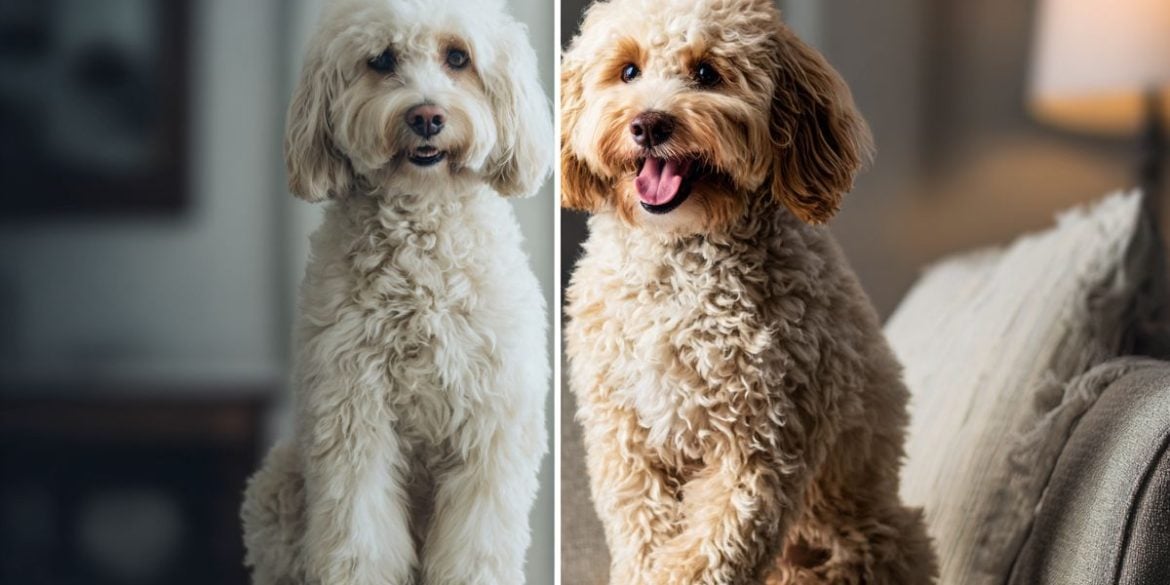 This shows two dogs.