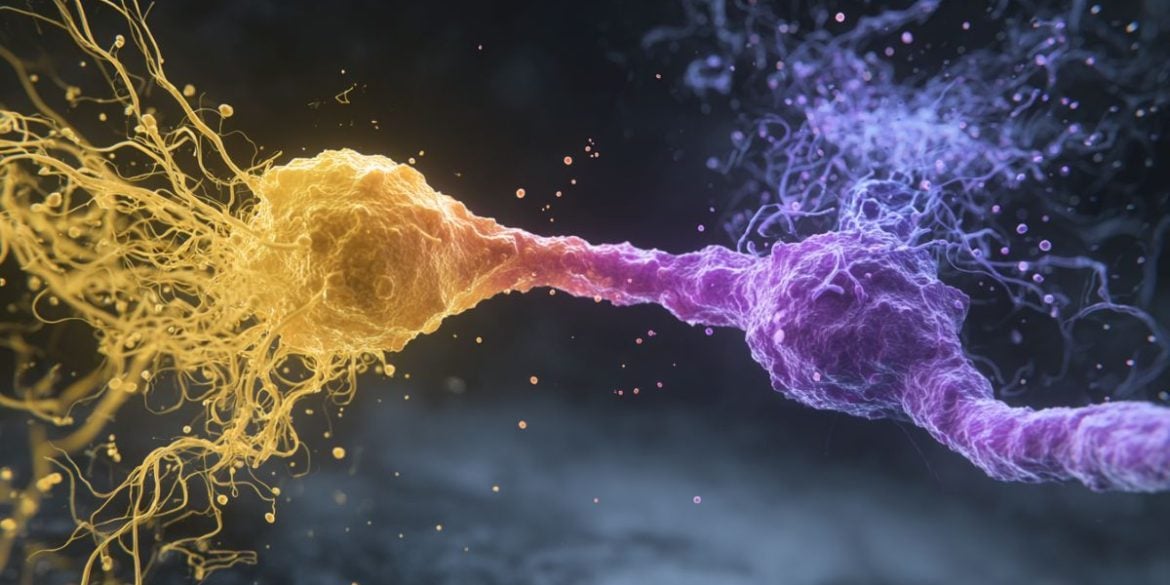 This shows a neuron.