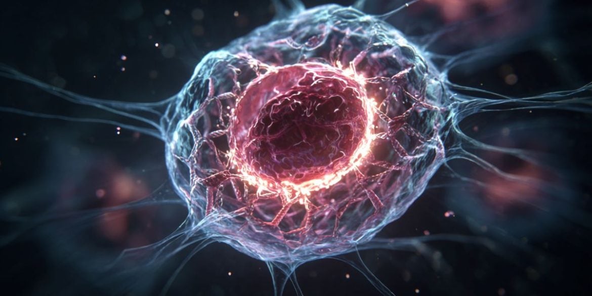 This shows a cell nucleus.