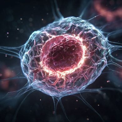 This shows a cell nucleus.