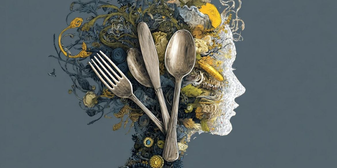 This shows a head and food.