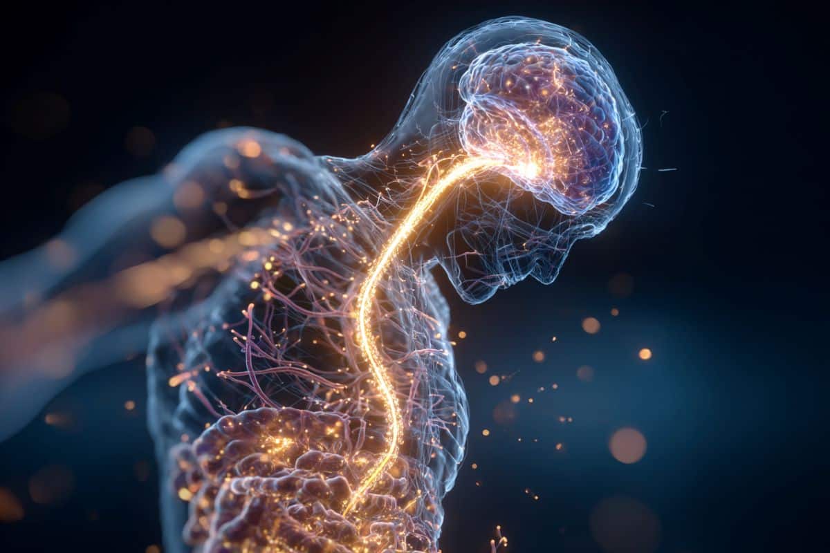 This shows the connection between gut and brain.