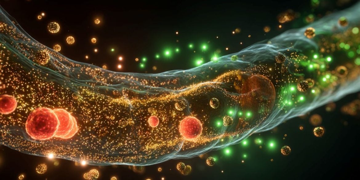 This shows cells moving through the gut.