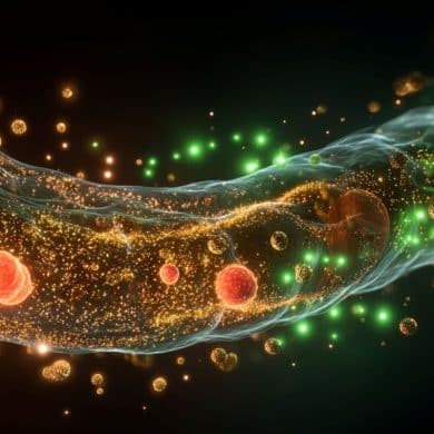 This shows cells moving through the gut.