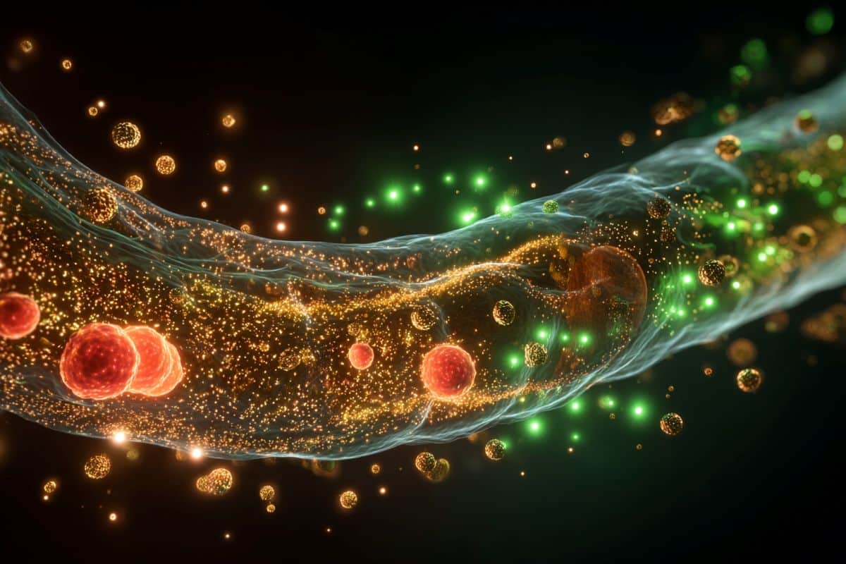 This shows cells moving through the gut.