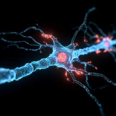 This shows a neuron.