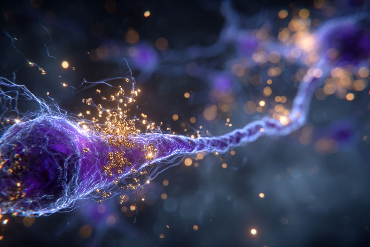 This shows a neuron.