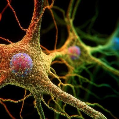 This shows a neuron.