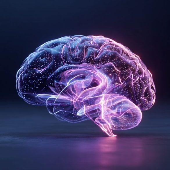 This shows a glowing brain.