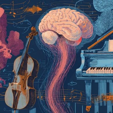 This shows a brain and a piano.