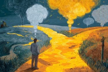 This shows a person at a crossroads.