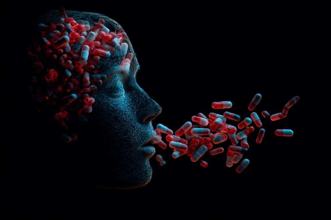 This shows a head and pills.