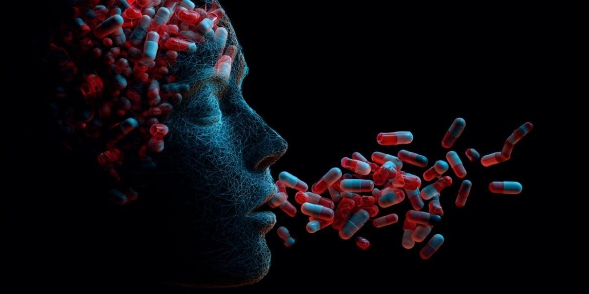 This shows a head and pills.