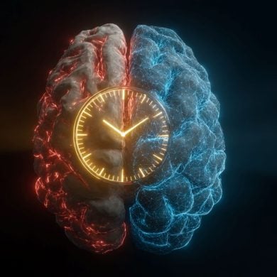 This shows a brain and a clock.