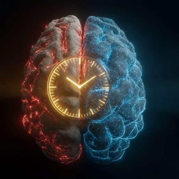 This shows a brain and a clock.