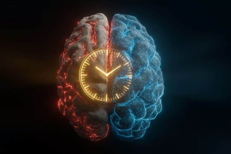 This shows a brain and a clock.