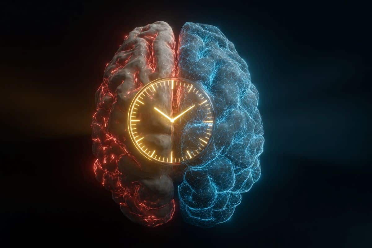 This shows a brain and a clock.