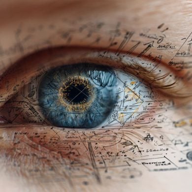 This shows an eye and math equations.