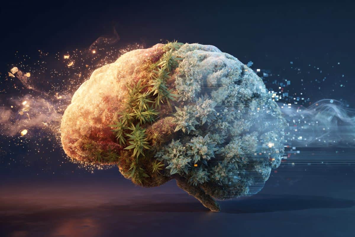 This shows a brain and leaves.