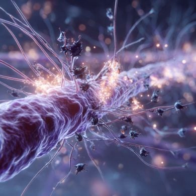 This shows a neuron.