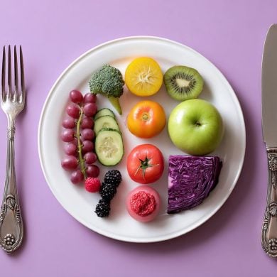 This shows a plate of healthy foods.
