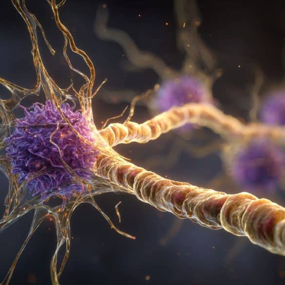 This shows a neuron.