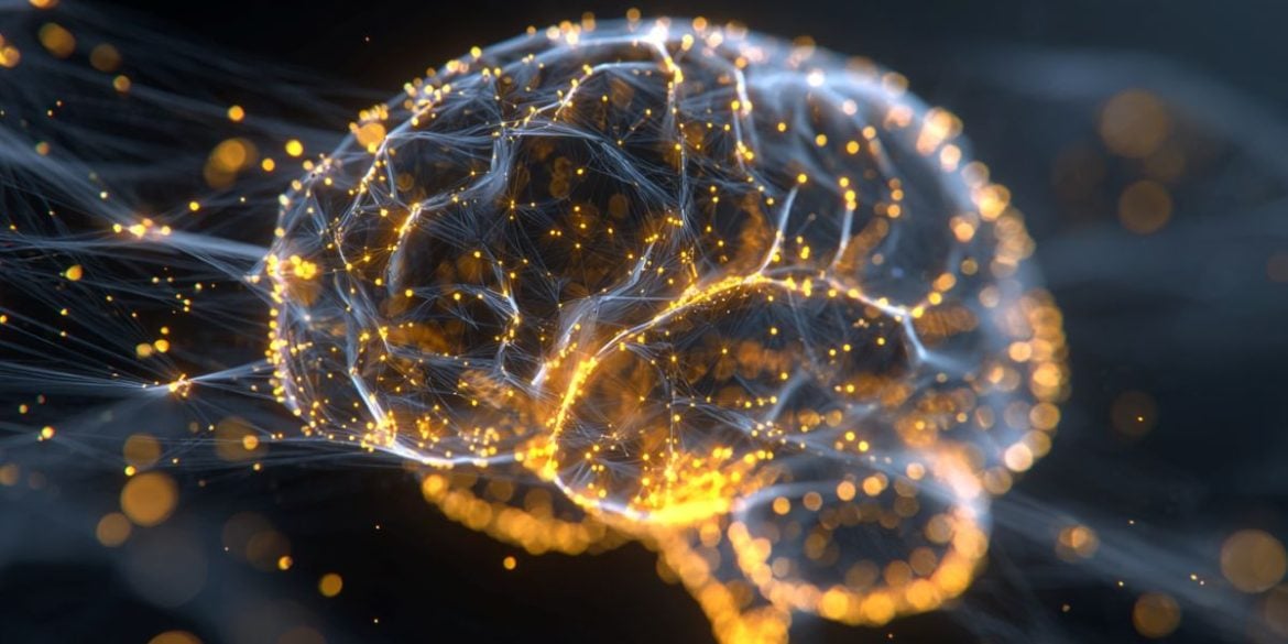 This shows a glowing brain.