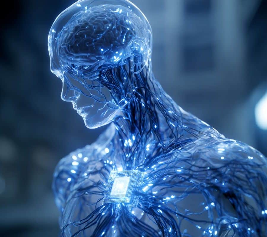 This shows the outline of a robot.