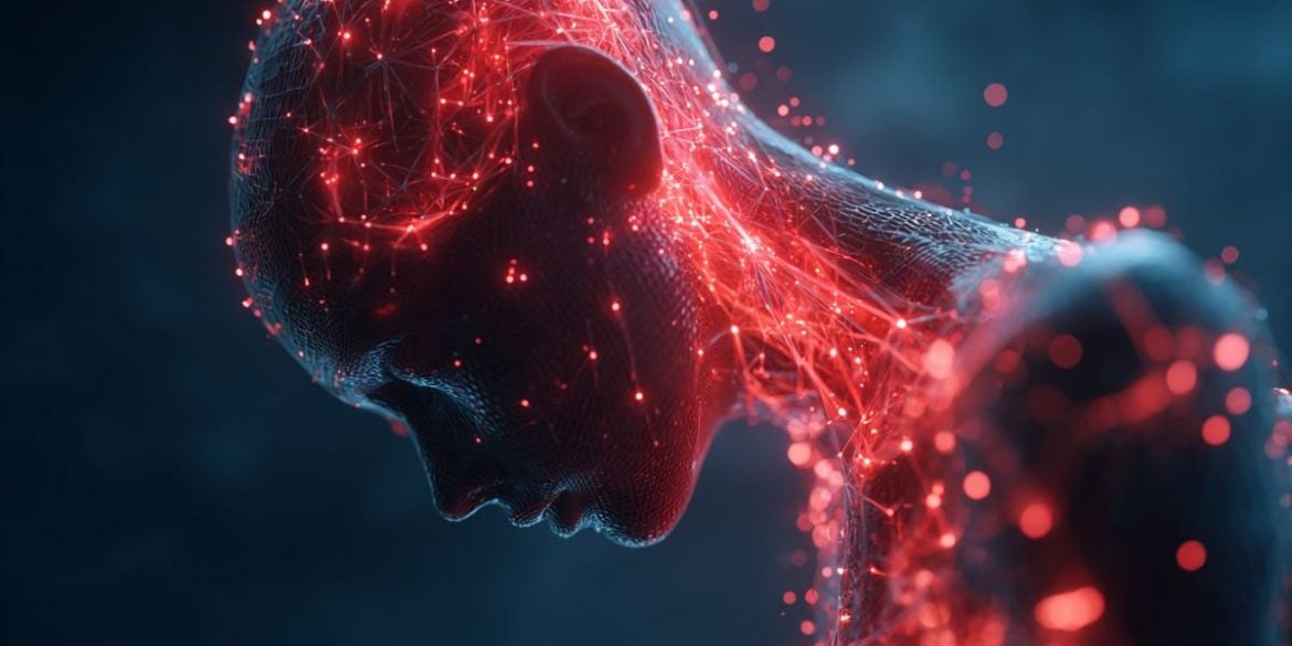 This shows the outline of a digital person.