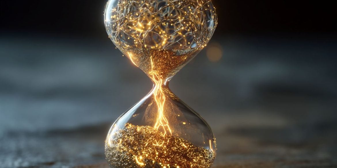 This shows a digital hourglass.