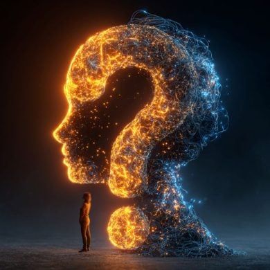 This shows a head and a question mark.