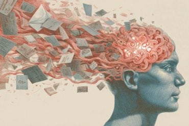 This shows a head and letters flying.