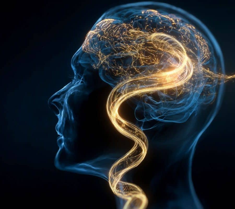 This shows the outline of a head.