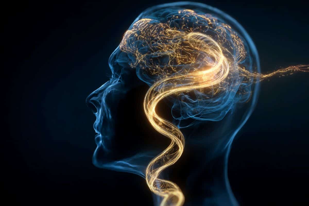 This shows the outline of a head.