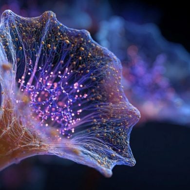 This shows an AI representation of a Stentor coeruleus organism.