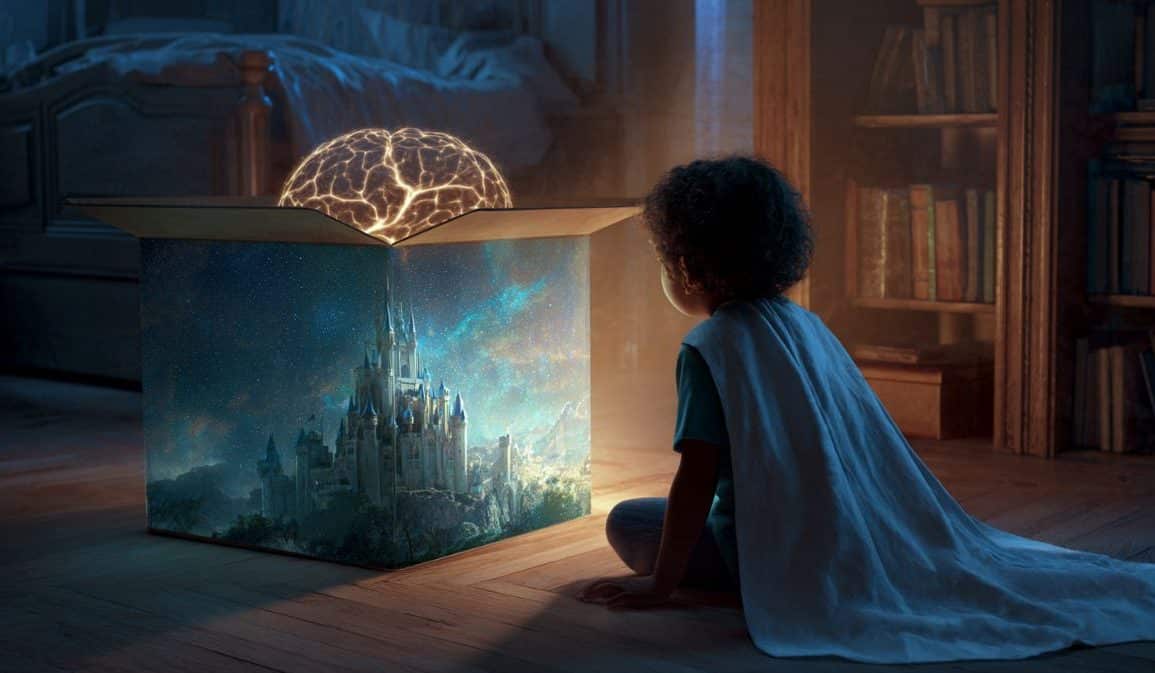 Early Imaginative Play Predicts Better Mental Health