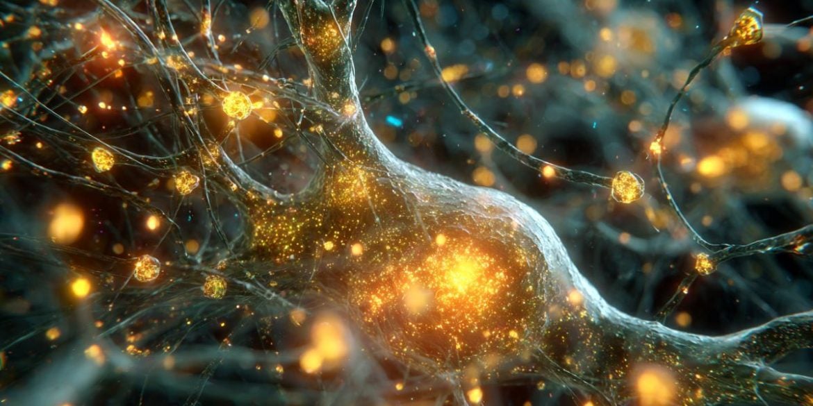 This shows a neuron.