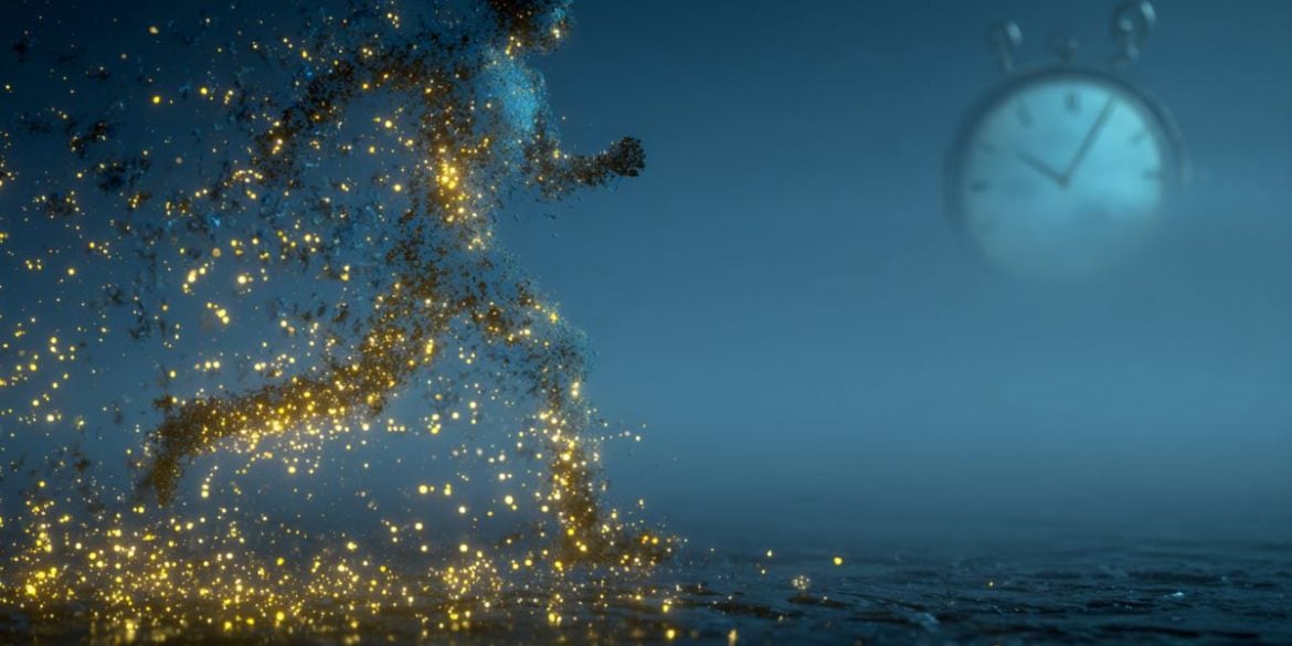 This shows a man running.