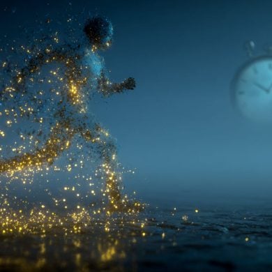 This shows a man running.