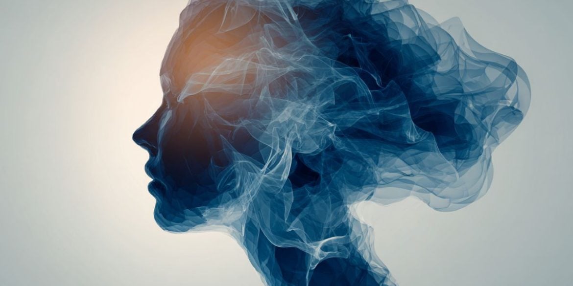 This shows the outline of a woman's head.