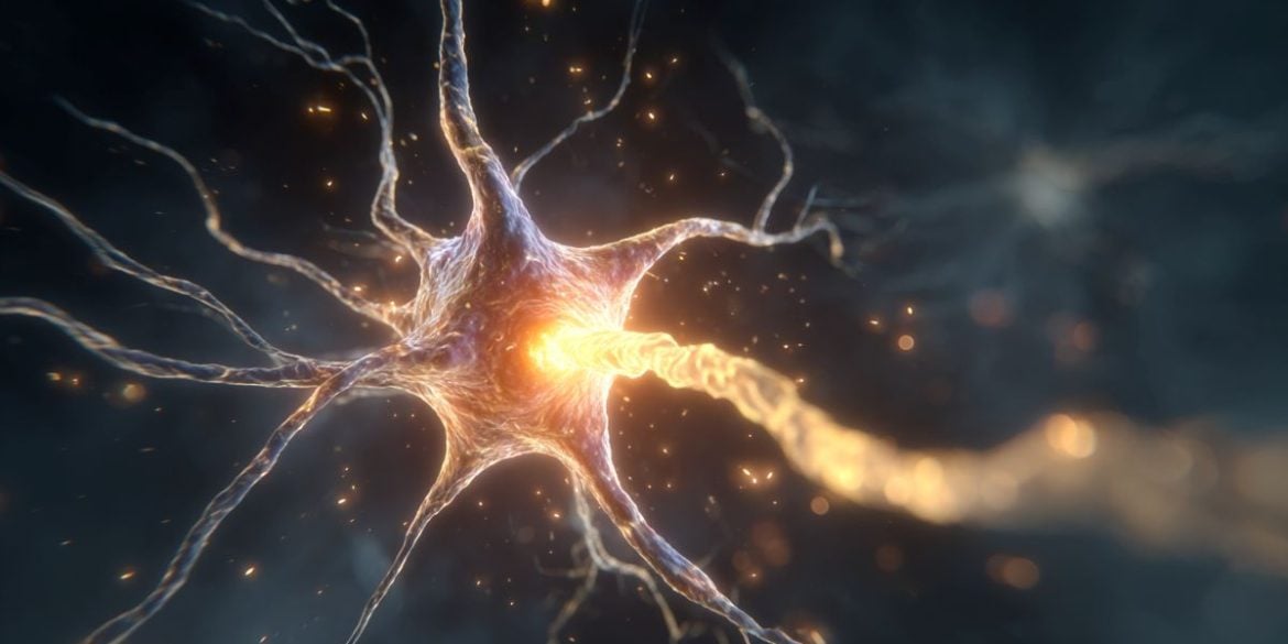 This shows an astrocyte.