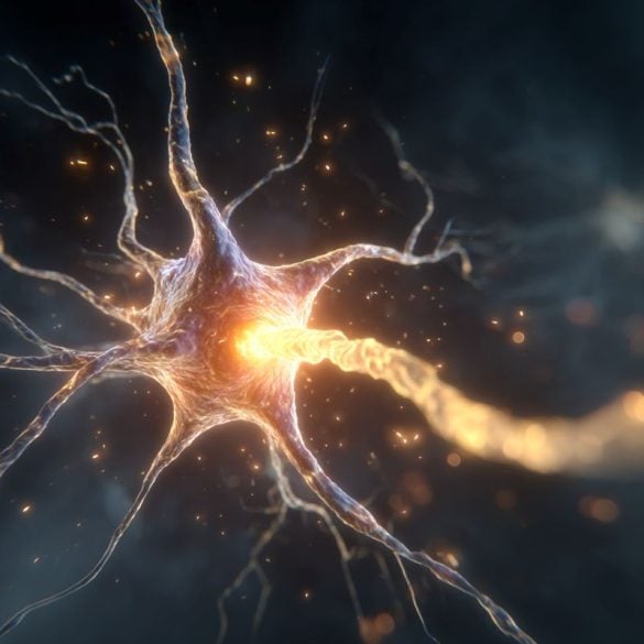 This shows an astrocyte.