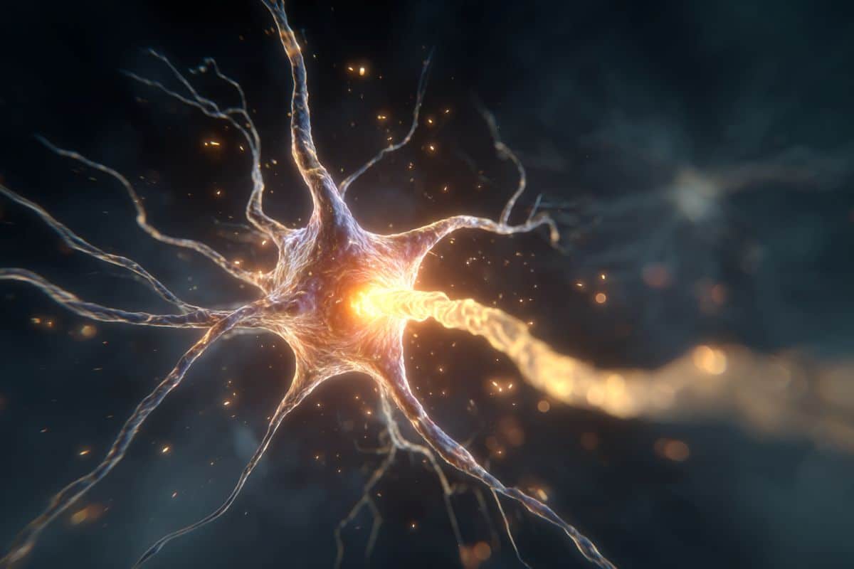 This shows an astrocyte.